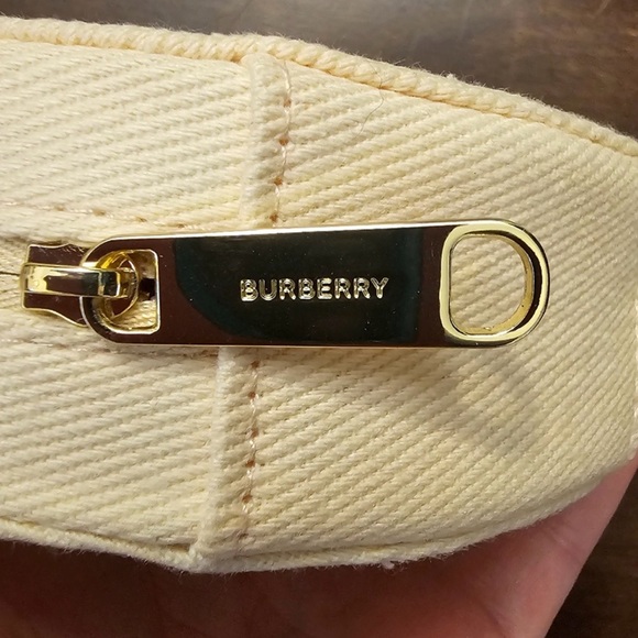 New Arrivals! Burberry Goddess Cream Canvas Bag with Gold Accents. - Picture 3 of 4